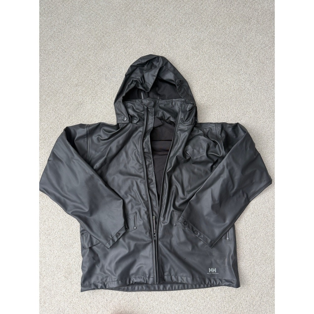 Helly Hansen Gorpcore Rain Jacket 164/14 Size 14 Juniors Black Waterproof Hooded